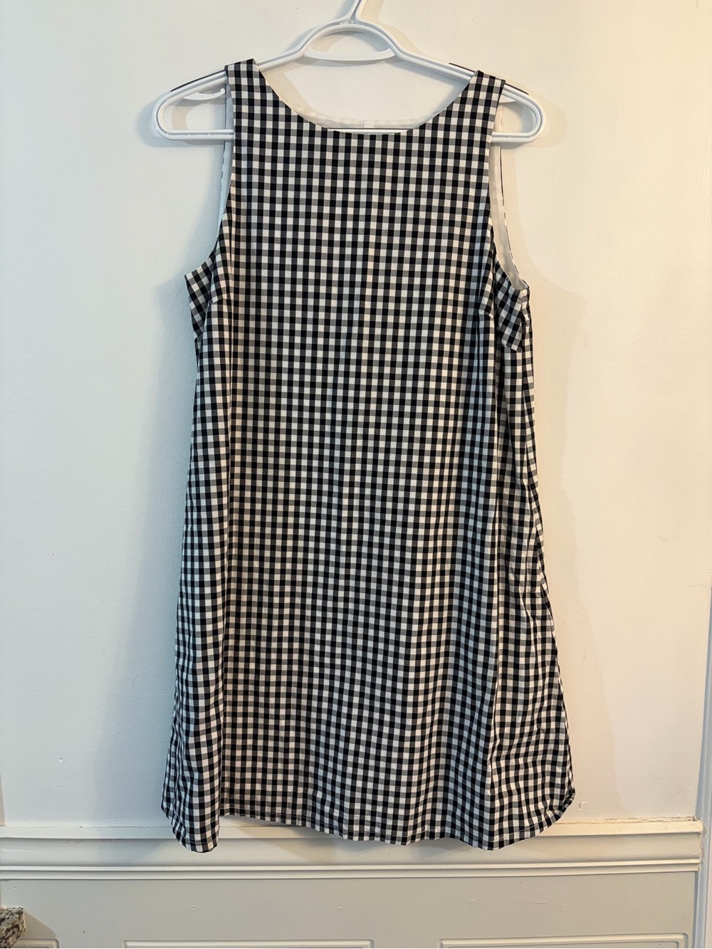 Vineyard Vines Black and White Gingham Sleeveless Shift Dress Size 0
